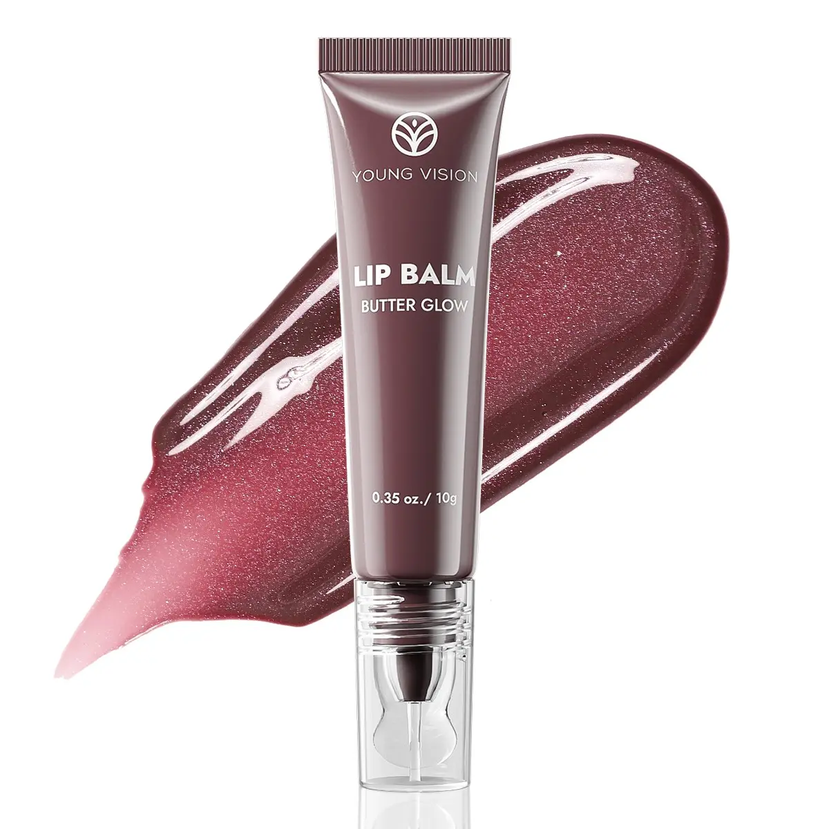 YOUNG VISION Convenient Tube Lip Gloss, Lip Gloss Plumper Balm, Easy Application, Compact Design, Quick Moisturizing Effect, Achieve Plump Lips