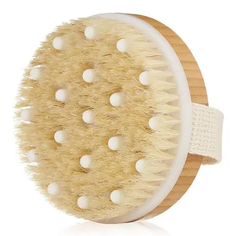 Wooden Body Scrubber, Exfoliation Body Scrubber, 1 Count Dry & Wet Use Body Brush, Body Massager, Exfoliating Bath Tool, Bathing Accessories for Home Bathroom, Bathing Loofah Supplies