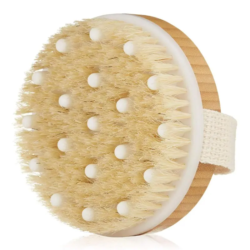 Wooden Body Scrubber, Exfoliation Body Scrubber, 1 Count Dry & Wet Use Body Brush, Body Massager, Exfoliating Bath Tool, Bathing Accessories for Home Bathroom, Bathing Loofah Supplies