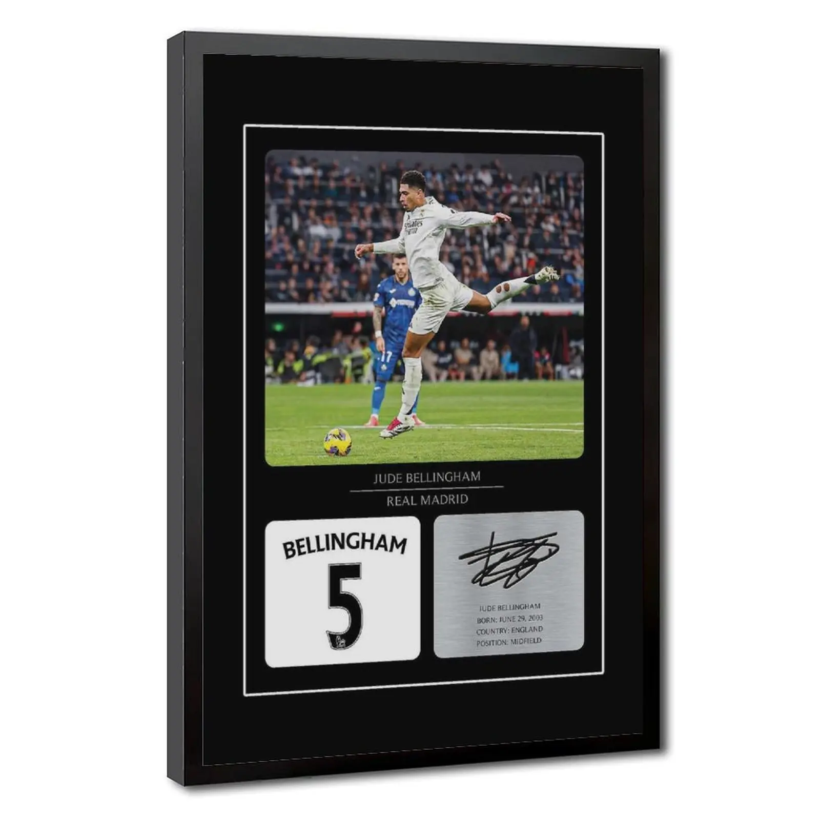Jude Bellingham Signed Poster, Digital Madrid Autographed Print Soccer Gifts, Premium Canvas Wall Art, Football Poster, Soccer, Sports Bedroom Posters