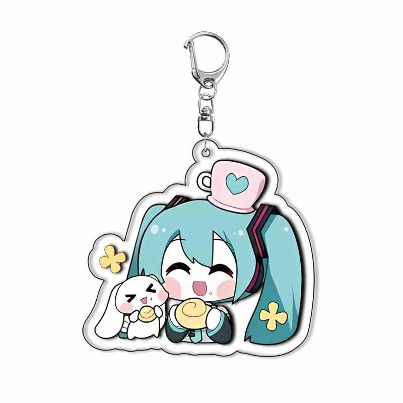 Hatsune Miku Popular Cartoon Anime Acrylic Double-sided Keychain Backpack Decoration Accessories Neutra
