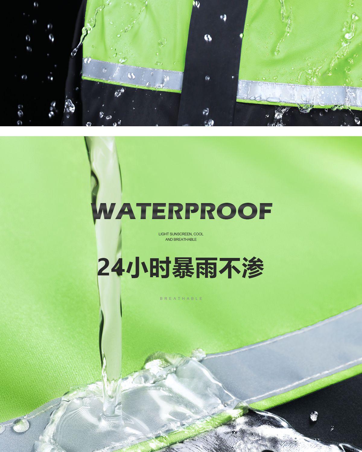 Men'S Raincoat And Rainpants Set, Two-Piece Long Style, Full-Body Rain Protection, Specifically Designed For Electric Motorcycle Delivery Riders Men'S Rain Suit High Visibility Reflective Work Rain Jacket Pants For All Sport Farm Fishing Motorcycle