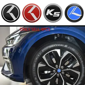 4PCS K5 Modified K Logo Wheel Center Hub Caps 58mm Multi Color Rim Center Emblem Badge For Kia K5 Optima Auto Wheel Exterior Replacement Accessories