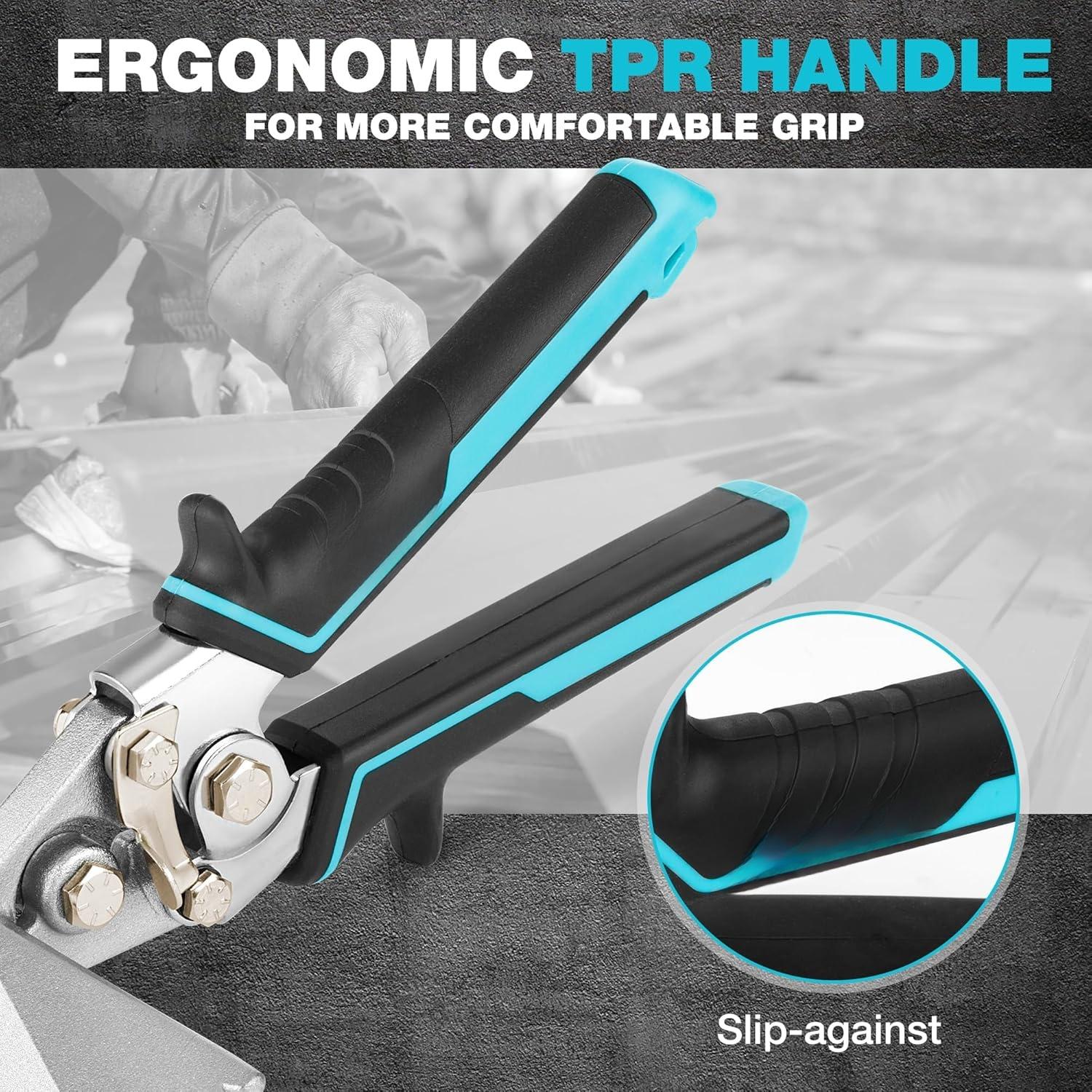 6 Inch Sheet Metal Bender, Hand Seamers Sheet Metal Tools with  TPR Handle, Straight Jaw Metal Bending Pliers for Bending, Seaming and Flattening Metal