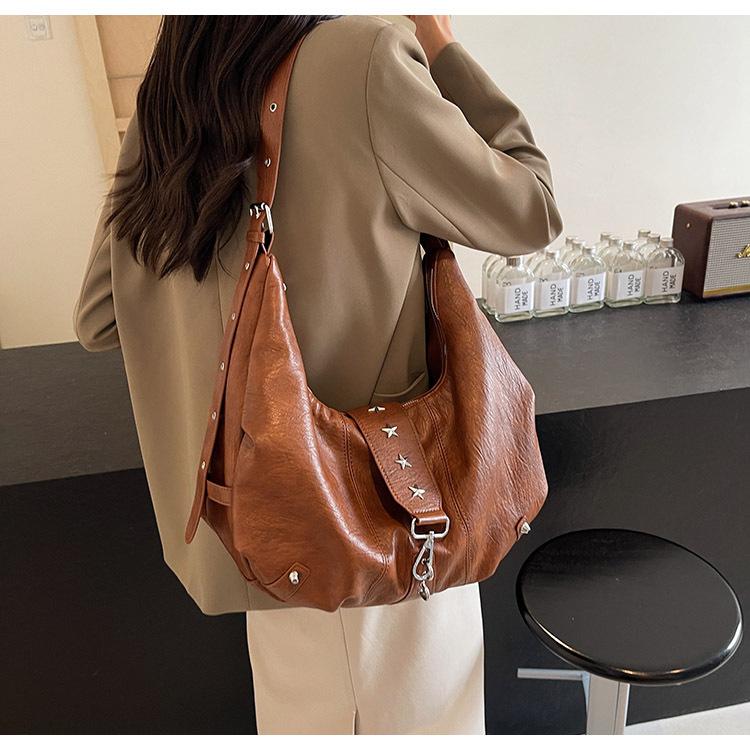 Large Capacity Bag for Women – Casual Fashionable Retro Crossbody Bag with Shoulder Strap – High-End Style Dumpling Bag Trend