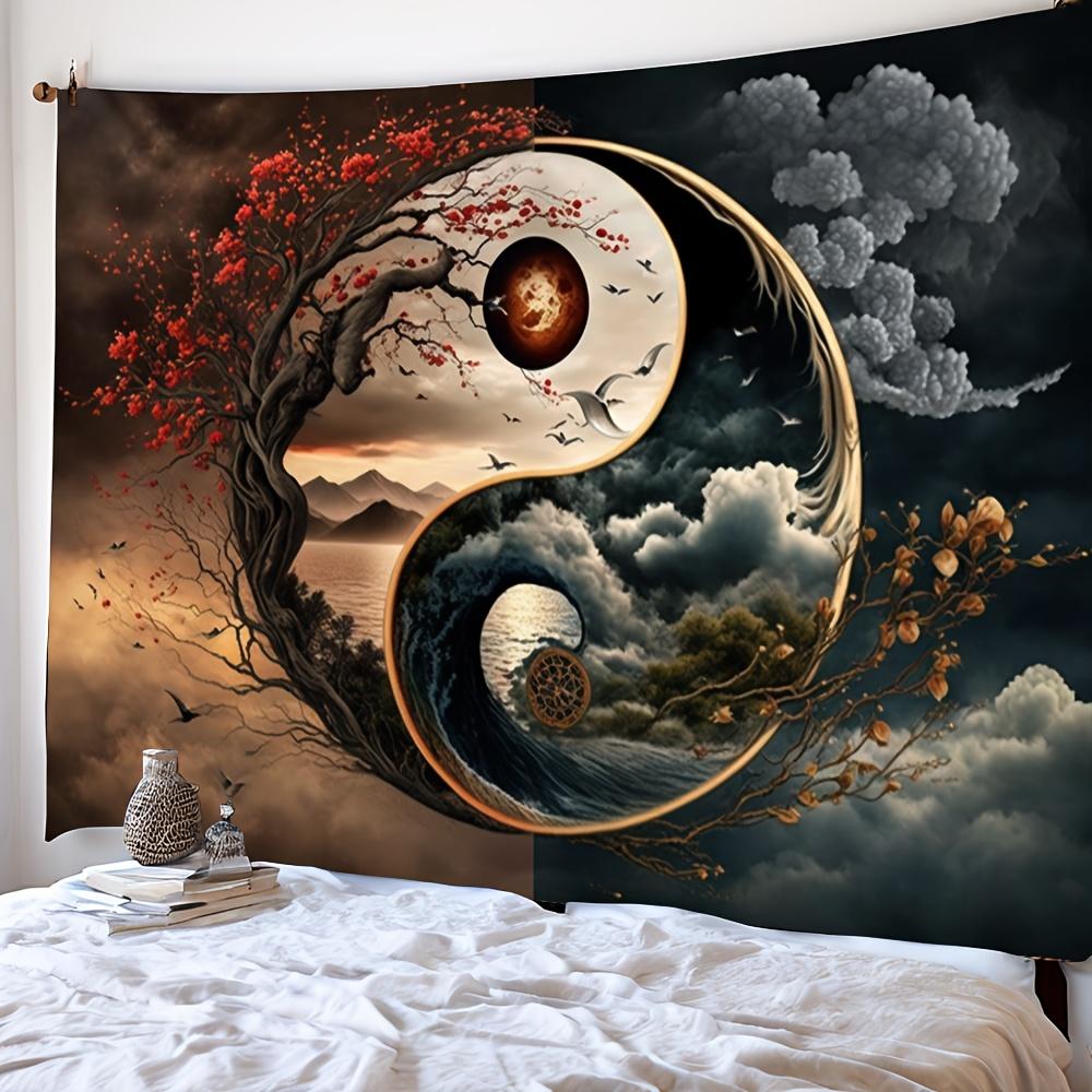 -Yang Tai Chi painting, used decoration, Chinese-style art and photo background D