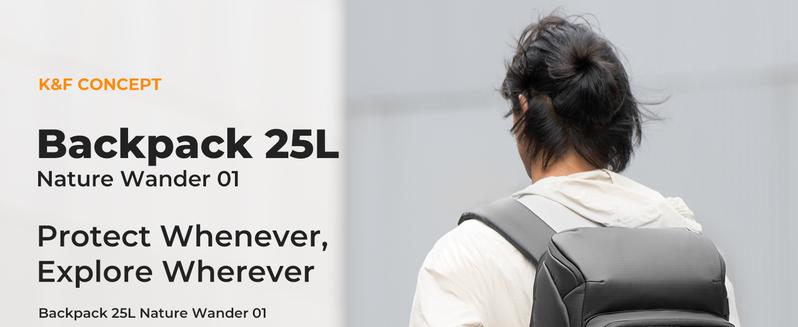 K&F CONCEPT Camera bag Backpack Waterproof 25L Large Capacity Camera Case with Raincover 15.6 Inch Laptop Compartment Compatible with Canon/Nikon/Sony/DJI Mavic Drone Travel Camera Backpack