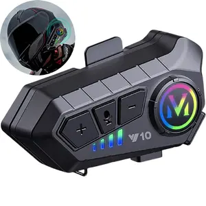 Motorcycle helmet Bluetooth headset, waterproof Bluetooth helmet headset, ultra-thin noise-canceling wireless Bluetooth headset, ski headset, suitable for all helmets