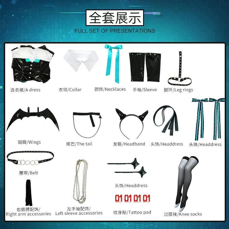 Demon Miku Cosplay Rascal Costume Miku X Rascal Little Devil Halloween Miku Villains Rascal Fanart Rasukaru Outfits Miku Cos # 1