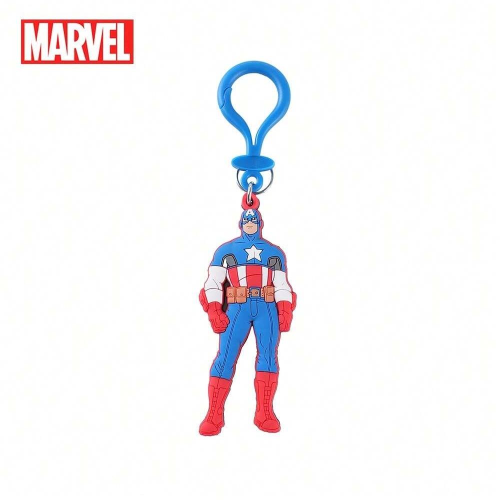 1PC Marvel Officially Licensed Superhero Deadpool Captain America Spider-Man Iron Man Soft Touch Key Holder Cute Keyring Keychain stocking stuffers Decoration Bag Hangings Souvenir for Family Friends Marvel Fans Anniversary Birthday Christmas Gifts