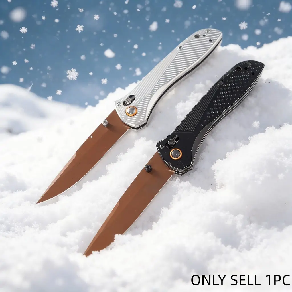 1pc 710 Folding Knife, Aluminum Handle, High-Quality Edc Tool, Non-Slip Grip, Kitchen Essential, Camping, Fishing, Gift Idea, Camping Outdoor Tool