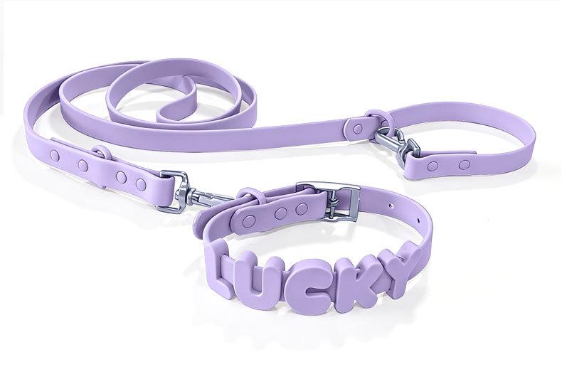 Silicone Dog Collar Pet Name DIY 26 Letters Cartoon Silicone Beads Cat Pet Collar