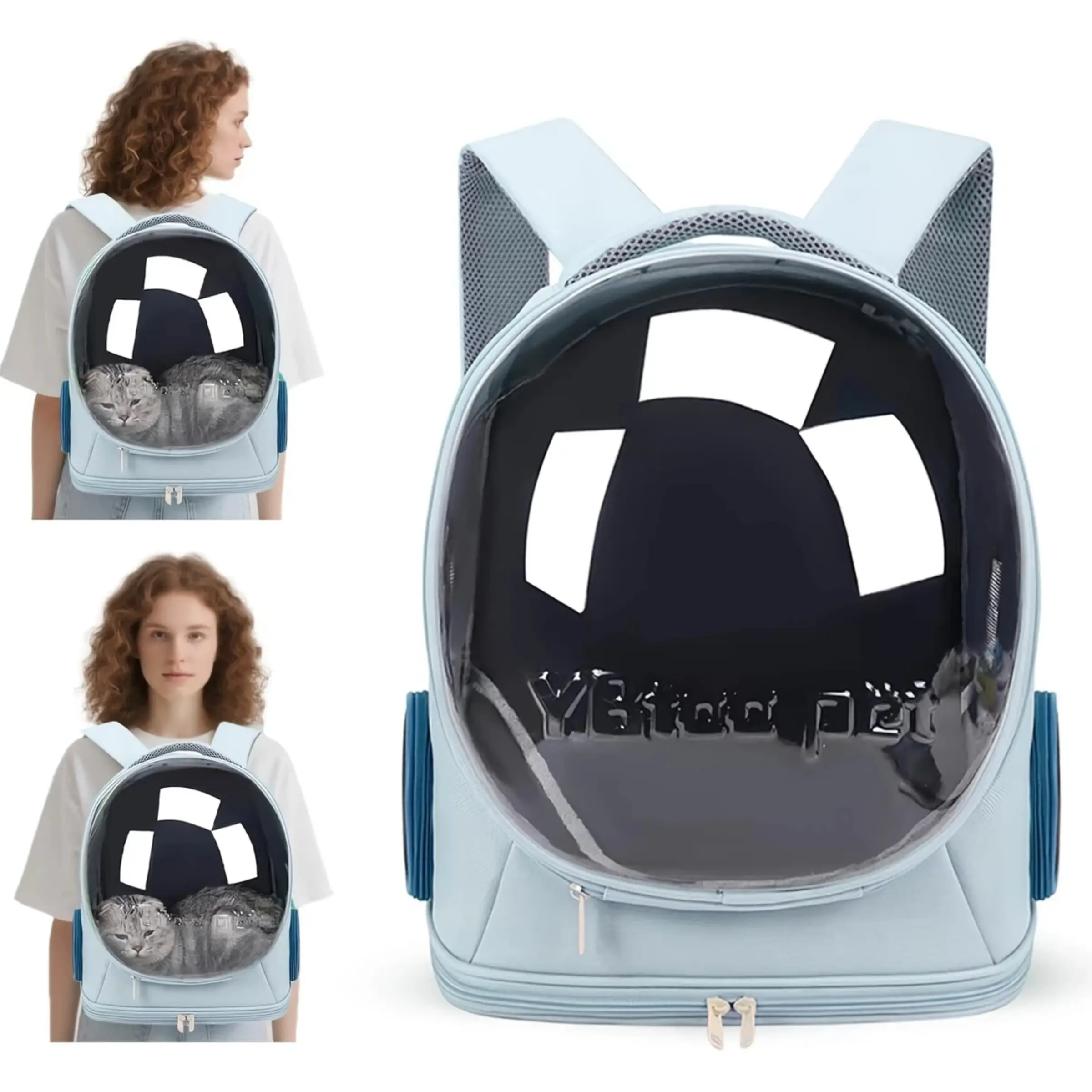 High-Quality Pet Backpack for Dogs, Cats, Kitten, Kitty, Breathable and Comfortable, Includes Pad, Transparent Window, Up to 7kg, Reduces Anxiety