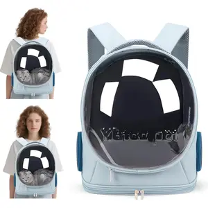 High-Quality Pet Backpack for Dogs and Cats, Breathable and Comfortable, Includes Pad, Transparent Window, Up to 7kg, Reduces Anxiety