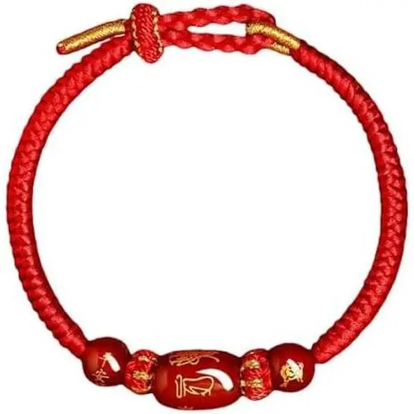 2026 Year of the Horse Rope Beaded Strand Bracelet – Luxury New Year Zodiac Charm Bracelet with Gift Box & Card, Adjustable Handwoven Red Cord Good Luck, Unisex Jewelry Gift with Horse Symbol