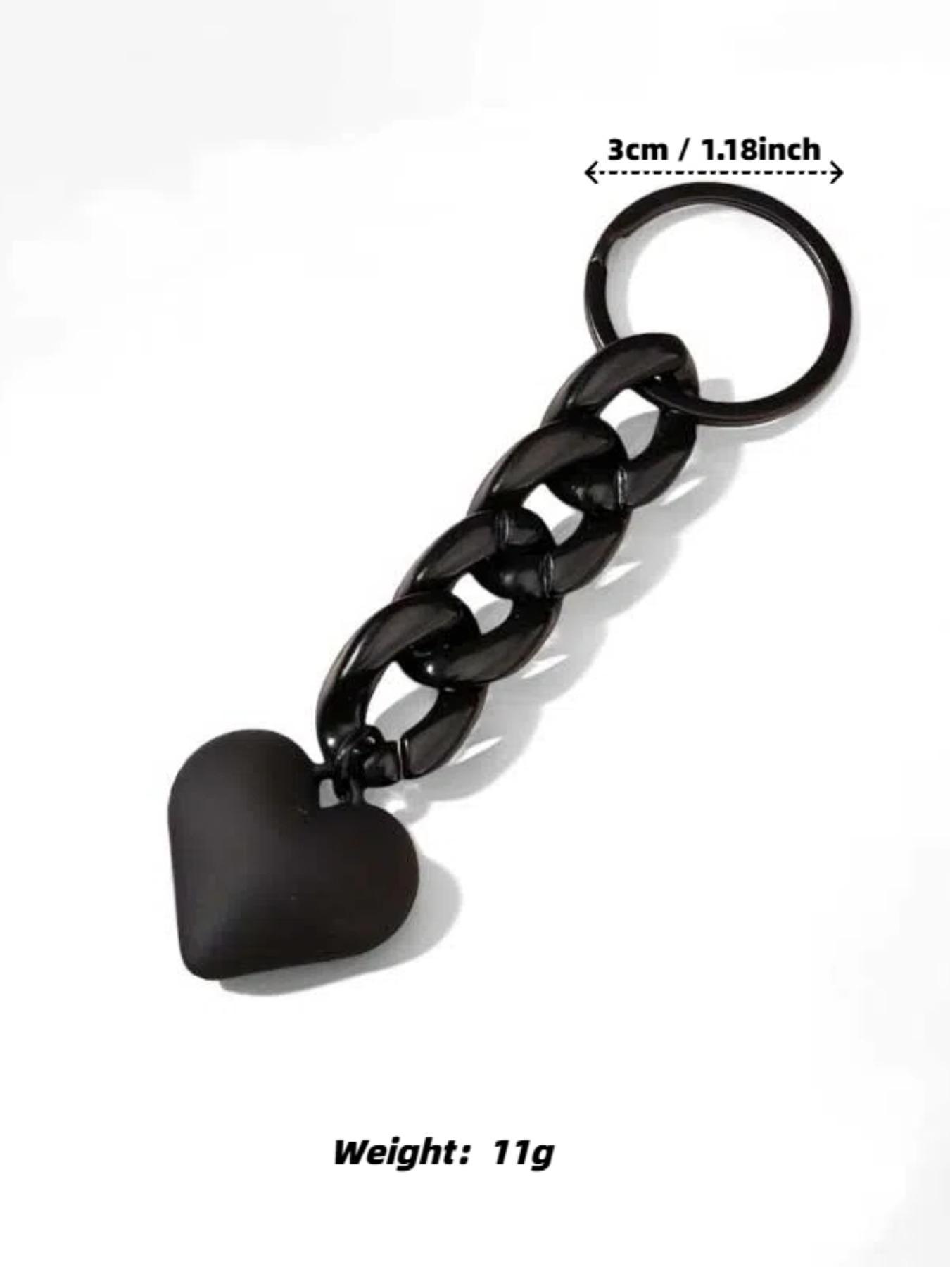 Heart Shaped Keychain, Heart Design Keychain, Minimalist Bag Accessory, Car Pendant, Phone Ornament, Versatile Keychain, Trendy Cute Keychain, Stylish Keychain, Fashionable Alloy Keychain