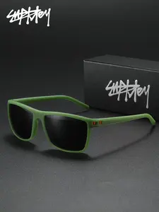 SUPKLEY Minimalist Casual Square Frame, Unisex Polarizing Film Sun Frame, Perfect For Daily Commuting, Windproof, Dustproof, Uv Resistant, And Glare Reducing