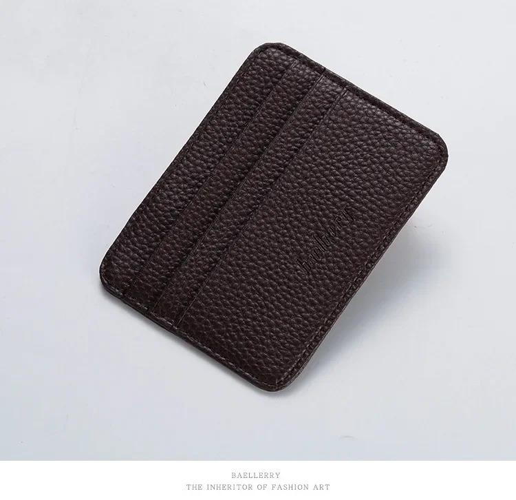 Double-sided PU Leather ID Card Holder Multi-color Bank Credit Card Case Multi-slot Ultra-thin Wallet Business Card Holder Men