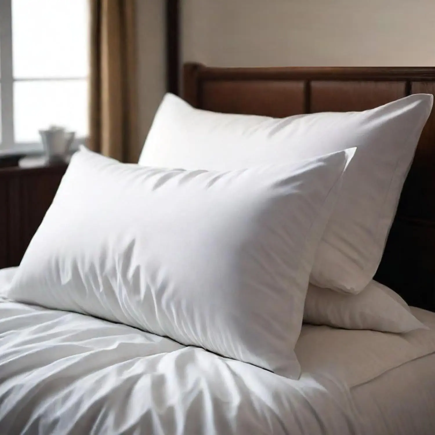Pillowcases  Size, 600 Thread Count White Pillow Covers Set of 2 - Hotel Quality, Soft & Breathable Pillow Cases