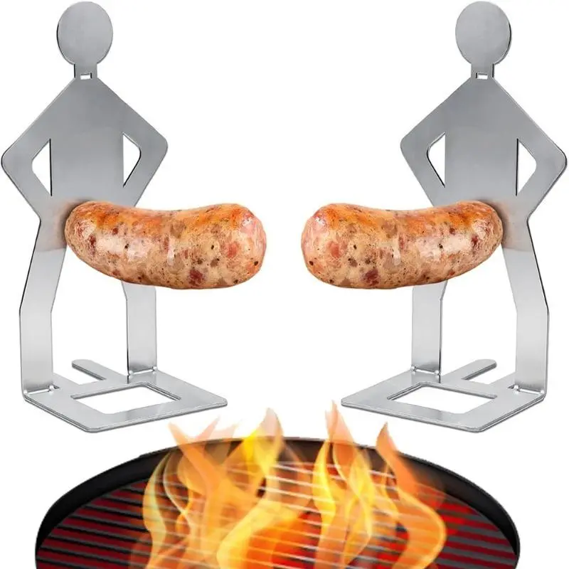 Stainless Steel Hot Dog & Sausage Grill Rack | Portable Foldable Grilling Stand