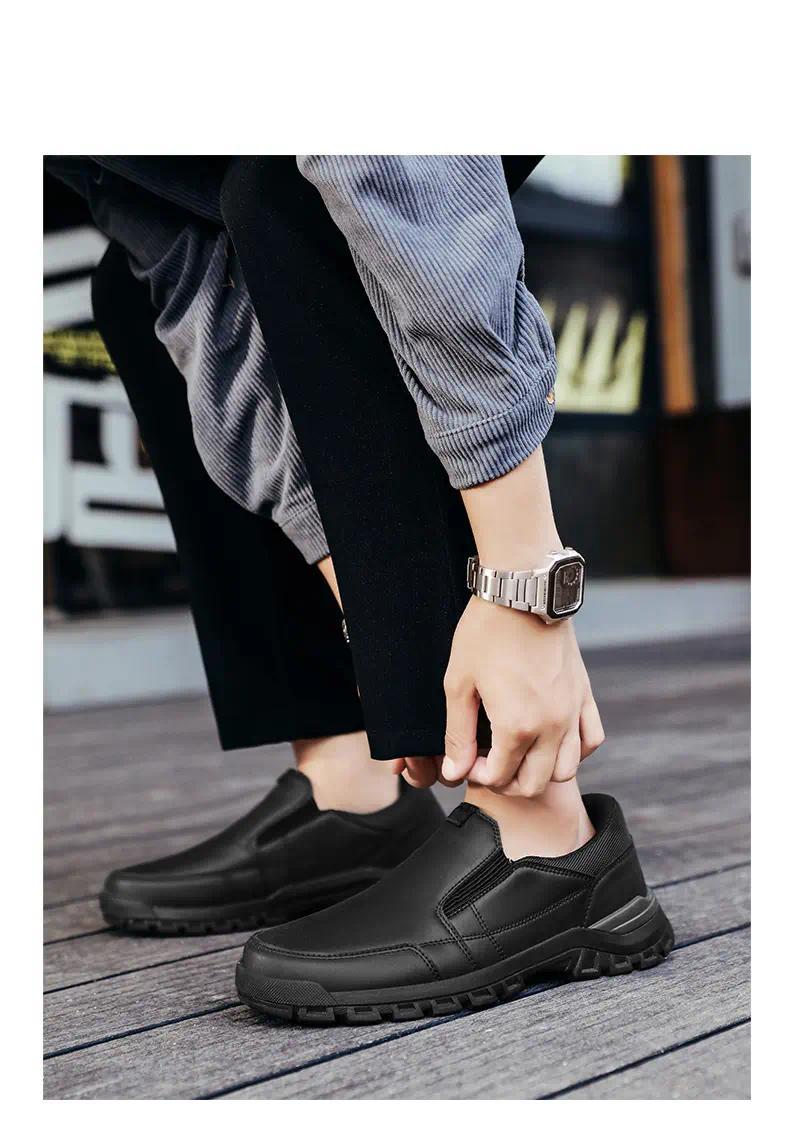 BIGWIG Men's Slip-On Athletic Shoes, Outdoor Hiking Shoes, lightweight and flexible, suitable for casual wear, walking, and outdoor activities, classic athletic hiking shoes, comfortable slip-on design