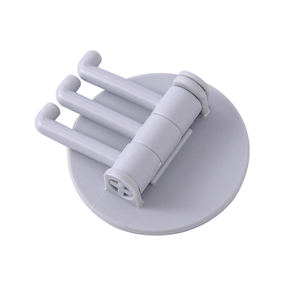 3-Branch Traceless Hanging Hook - Multifunctional Rotary Hook for Kitchen & Bathroom Walls - Punch-Free Installation!