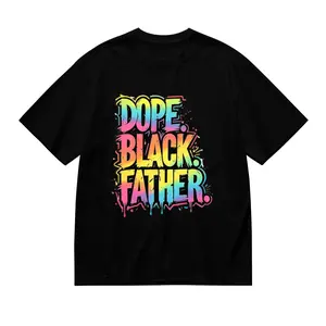 Men's 'Proud Dad' Graphic T-Shirt, Retro 90s Thick Cotton Short Sleeve Top, Casual Streetwear Father's Day Gift, Tshirt