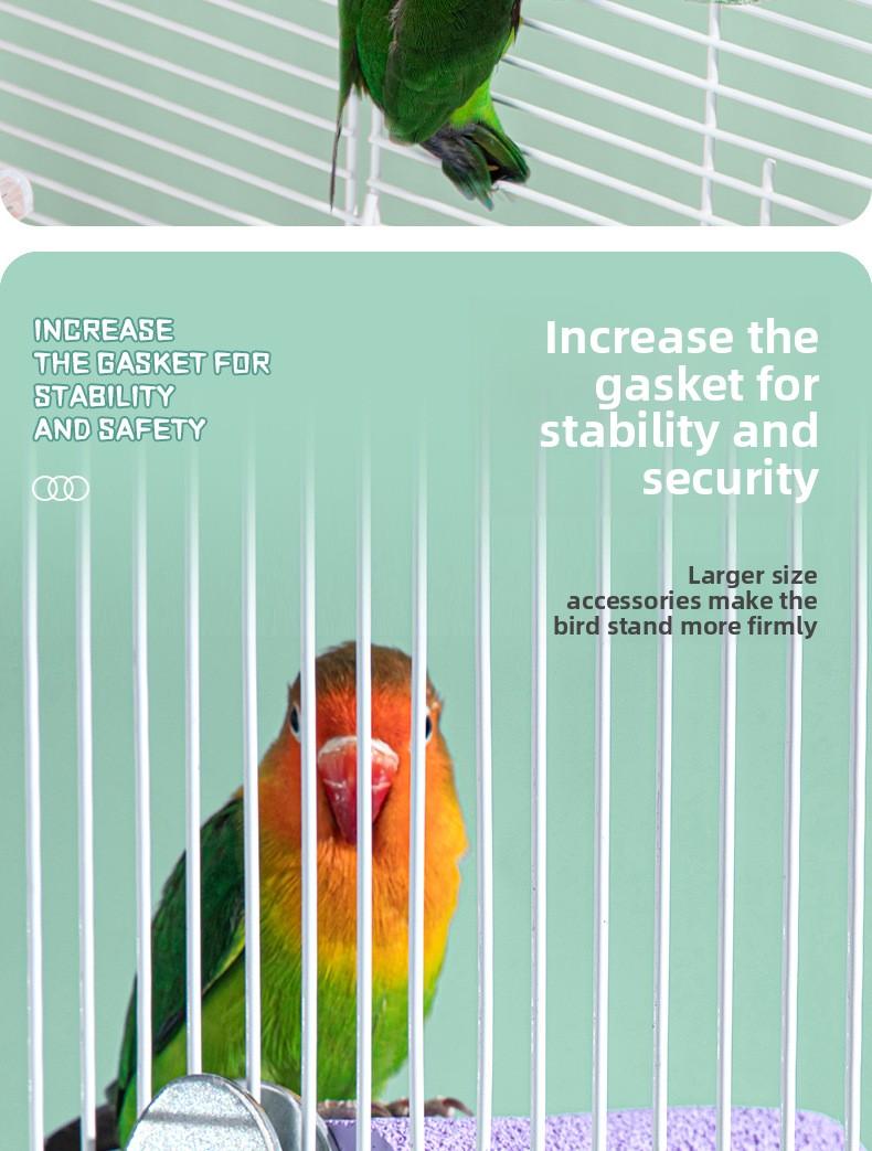 Parrot Perch Toy Bird Cage Accessories Durable Claw Grinding Stick for Parakeets Budgies Conures Washable Sandpaper Perch Stand Cage Supplies Bird Toys