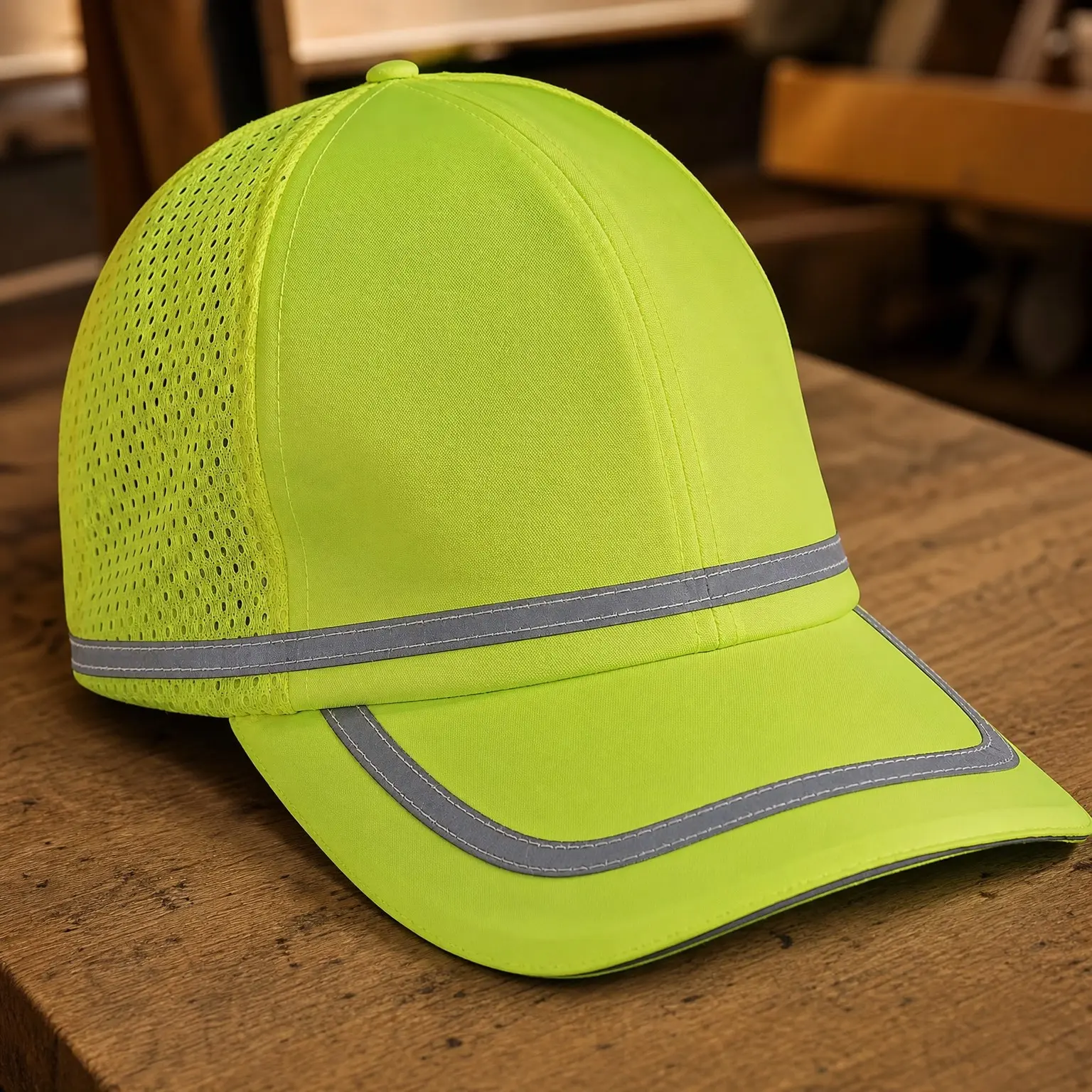 Men's High Visibility Reflective Hat Cap, Lime, One Size US(Gift)
