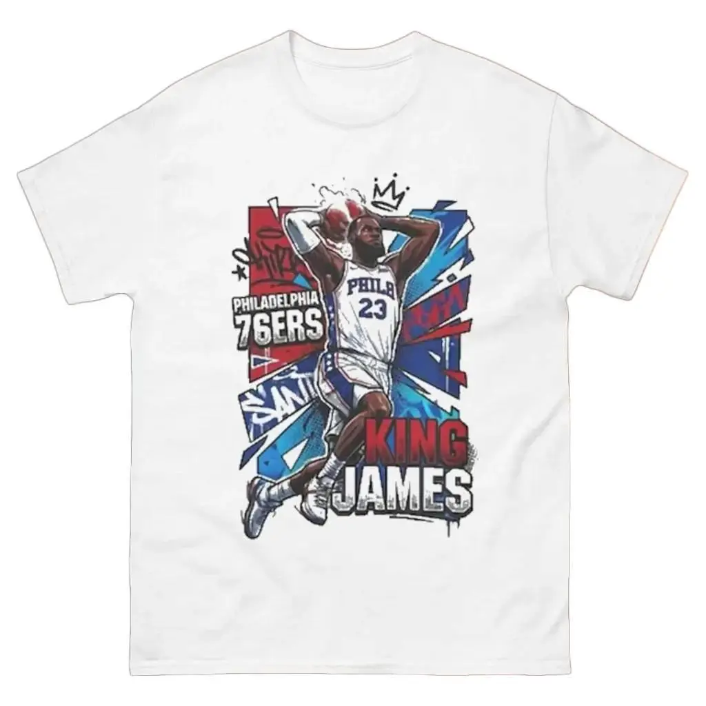[Sale Up To 50%]UnisexLeBron James King Graphic T-Shirt, Basketball Legend Streetwear Tee, Vintage Athletic Style Shirt, Trendy Casual Oversized Top, Sports Fan Gift Shirt, Retro Graphic Tee for Men & Women