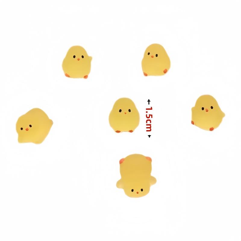 30PCS Mini Fluorescence Chicken Moss Toy Microlandscape Miniature Chick Figurines Fairy Garden Accessories Home Decor Crafts