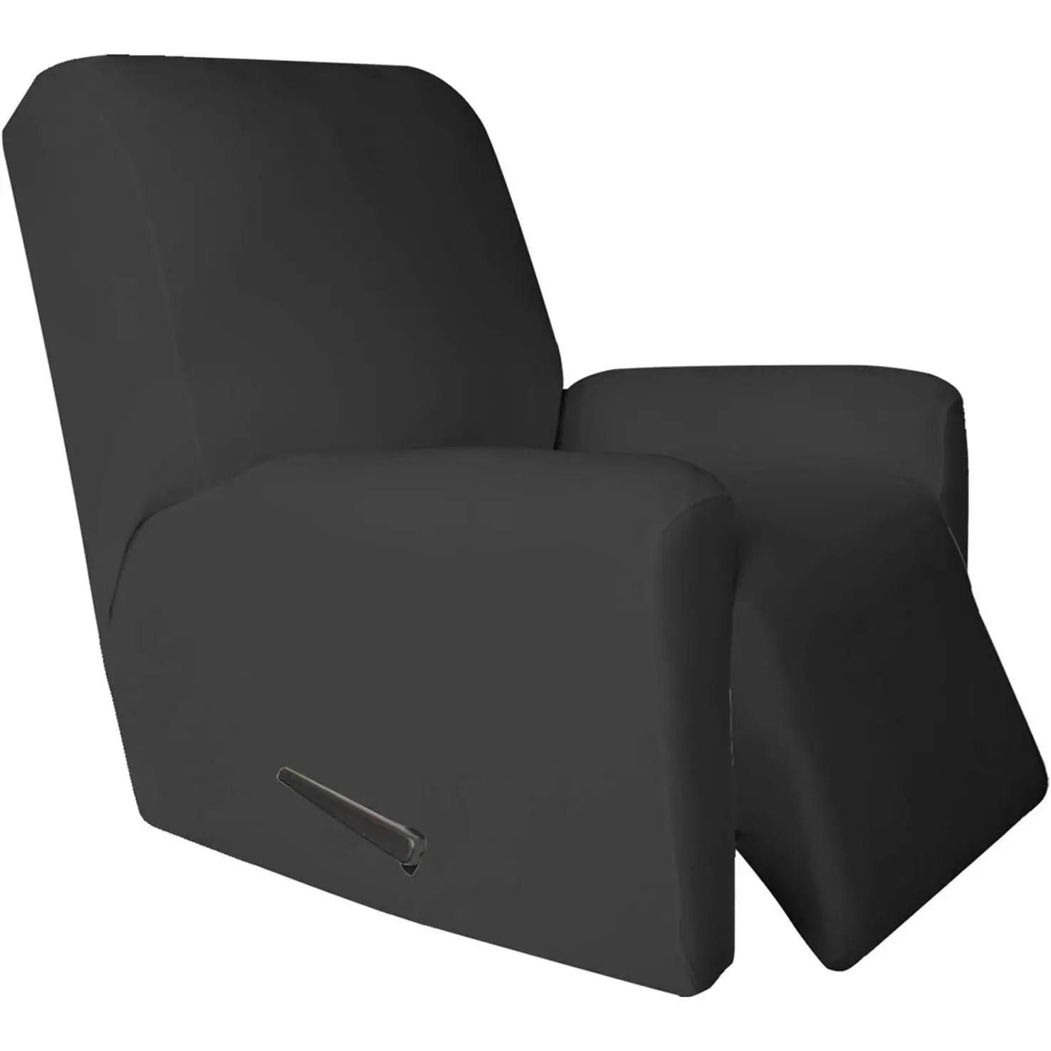 4 Pieces Stretch Recliner Chair Slipcover | Spandex Soft Fitted Sofa Couch Cover, Washable Furniture Protector with Bottom for Kids, Pet Dark Gray