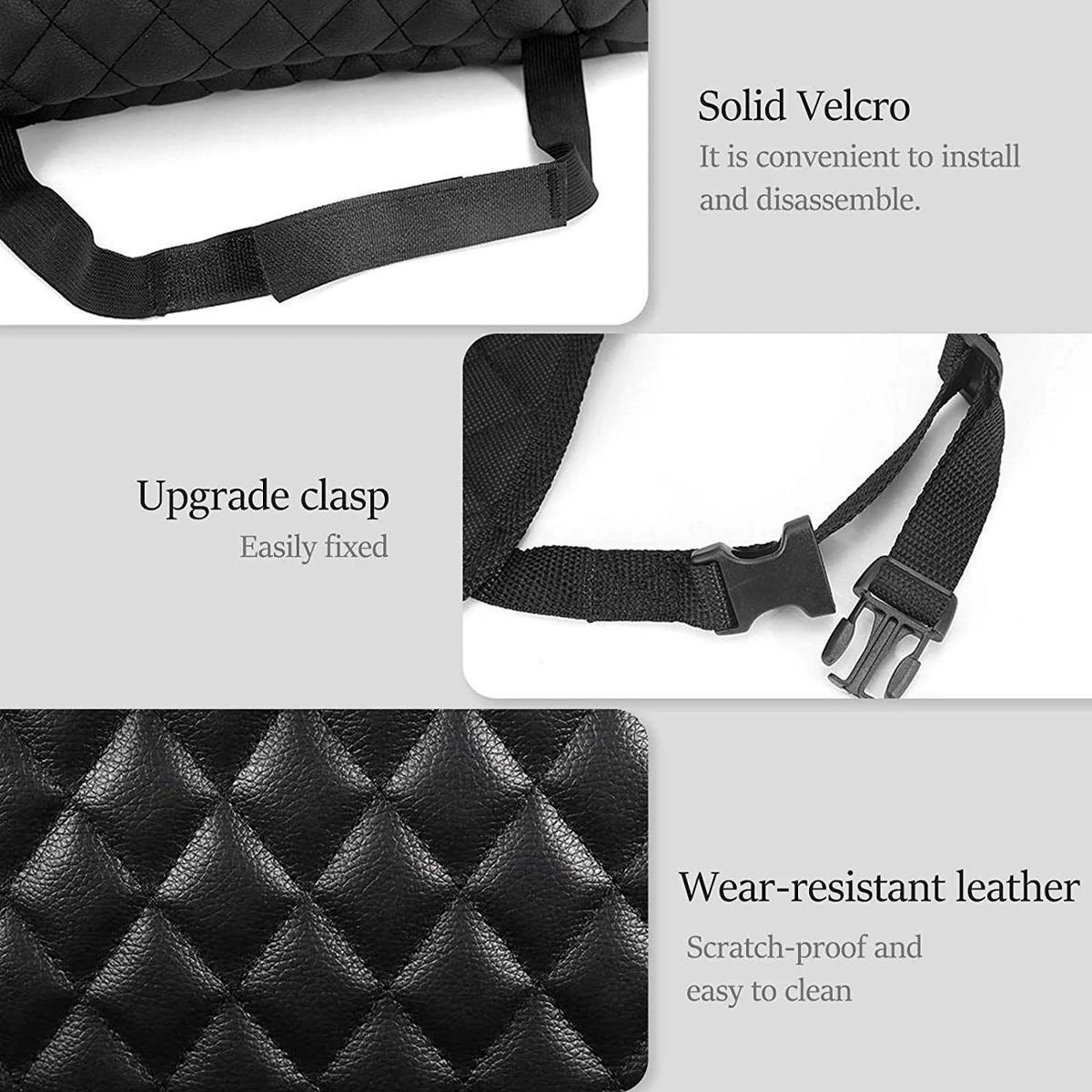 Car Seat Storage Bag, Quilted Design Car Seat Organizer, Car Seat Interval Storage Bag, Car Accessory, Universal Car Interior Accessories for Stowing & Tidying