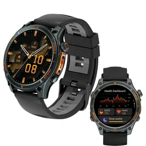 Men’s Smart Watch with GPS, 1.43Inch AMOLED Screen,5-Star Positioning System ,5ATM Waterproof,450Mah Battery,Zinc Alloy Body ,Silicon Strap, Support BT Calling, 110+ Sports Mode, for Android IOS Phones