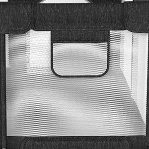 Foldable Baby Playpen with Gate, Extra Large Collapsible Play Yard for Babies & Toddlers, Portable Travel Playpen, Baby Activity Center for Indoor & Outdoor Use (Black 59"*71")