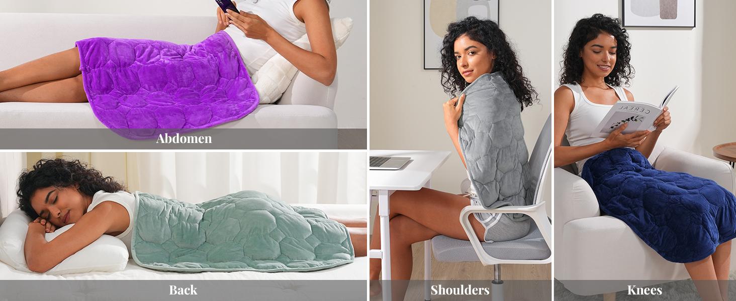 Weighted Lap Blanket, 7 lbs Weighted Lap Pad for Adults, Small Travel Weighted Blanket for Relaxation, Portable & Breathable, Grey, 24"x29" : Home & Kitchen