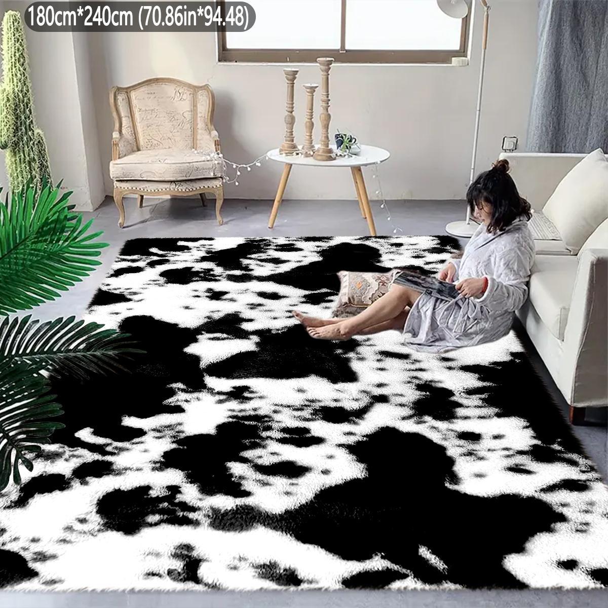 Cow Print Area Rug, Animal Printed Rug, 1 Count Non-slip Soft Floor Mat, Decorative Carpet for Home Living Room Bedroom, Home Decor