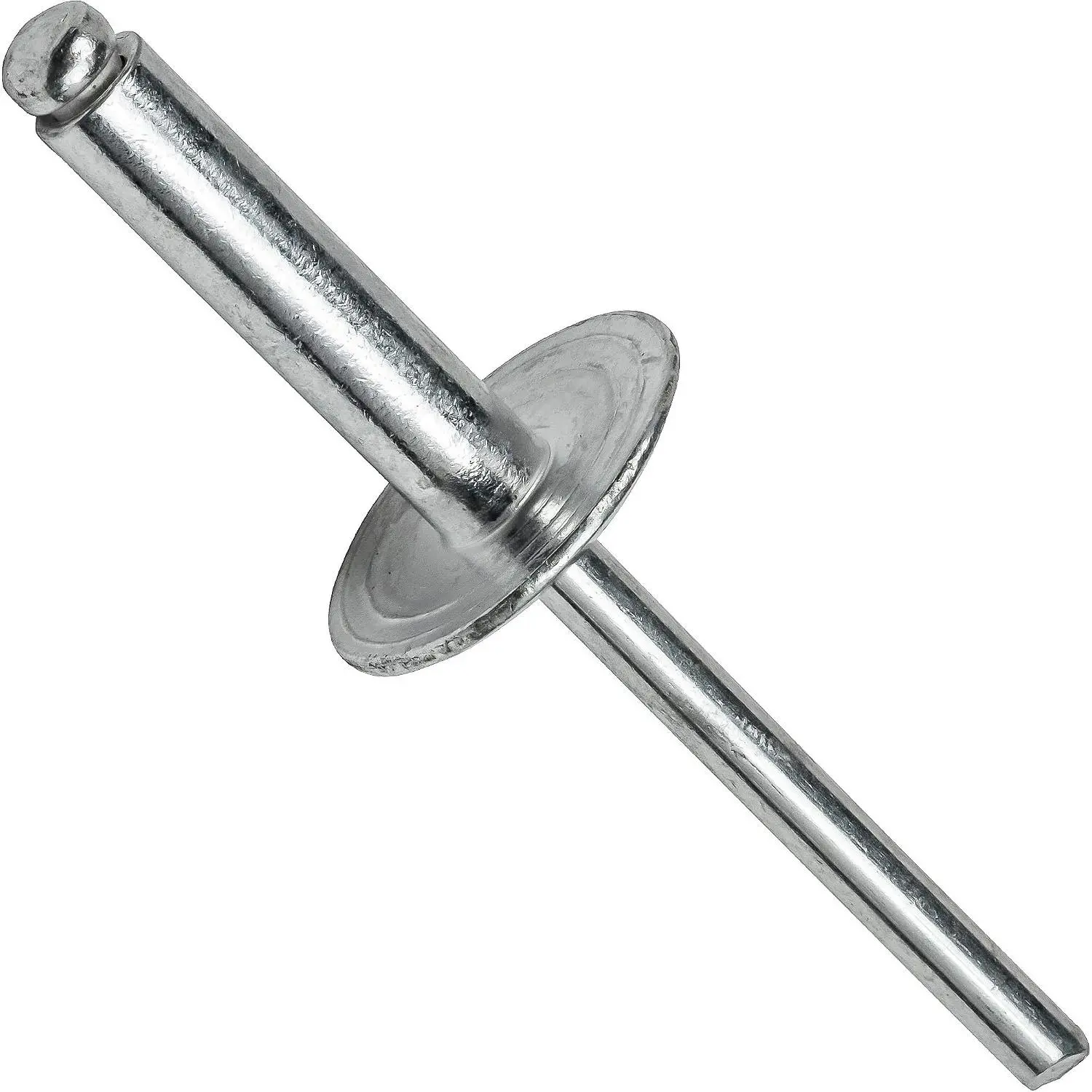 Large Flange Pop Rivets - 1/8" x 3/8" (50 pcs) Heavy Duty, Open-End,  -Resistant, High Tensile & Shear Strength, 4-6 Gap .313" - .375"
