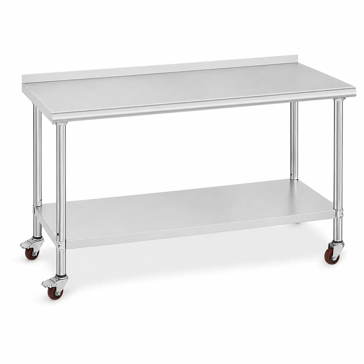 NSF Stainless Steel Table 60*24*35inch - Heavy Duty Kitchen Work Table with Adjustable Undershelf & Feet - Commercial Metal Prep Table for Restaurant, Garage, & Home - Durable, Easy-to-Clean