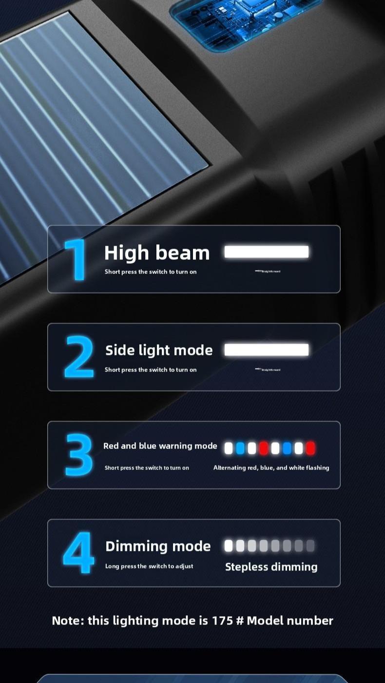 Solar Powered Flashlight, High Brightness Long Range Rechargeable Portable Torch, Concentrated Light for Camping Hiking Emergency