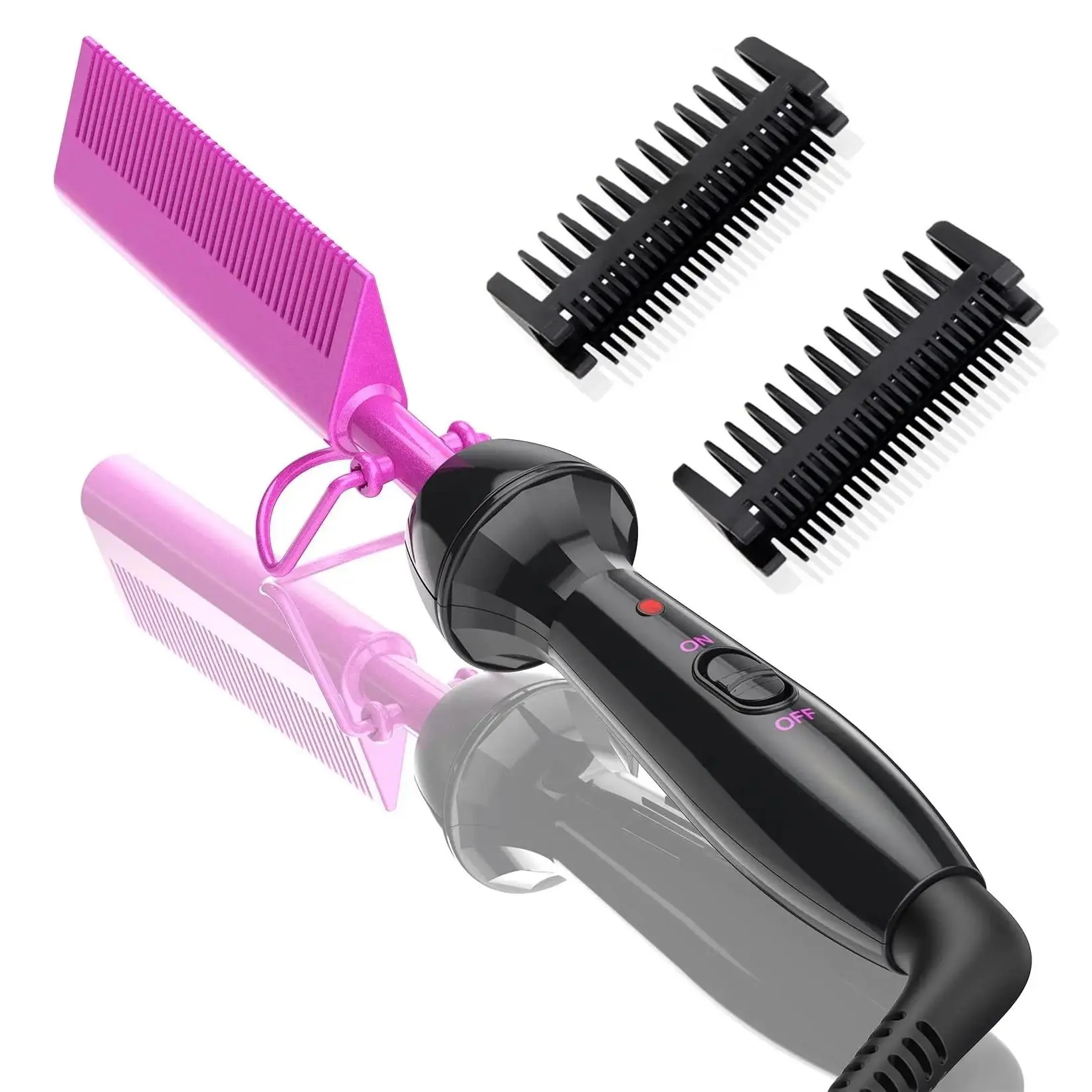 Mini Hot Pressing Comb 450℉ Dual Voltage Electric Straightener for Wigs and Natural Black Hair - Travel & Home Use curling  iron beauty  tools sheglam  hair
