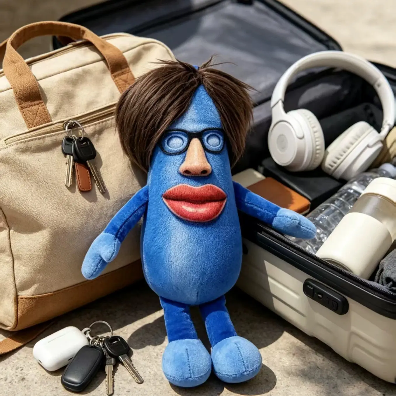 New 2024 model of a cute, funny, cartoon-style plush doll in the shape of a house, small pendant.Perfect as a birthday gift for girlfriends and friends, home desktop decoration, bag ornament, keychain accessory.