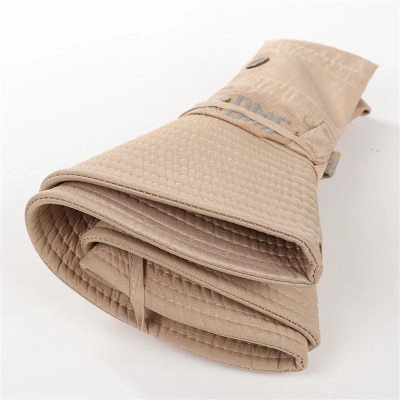 Summer Men Women Breathable Bucket Hat Outdoor UV Protection Wide Brim Panama Hat for Safari Hunting Hiking Mesh Fisherman Caps