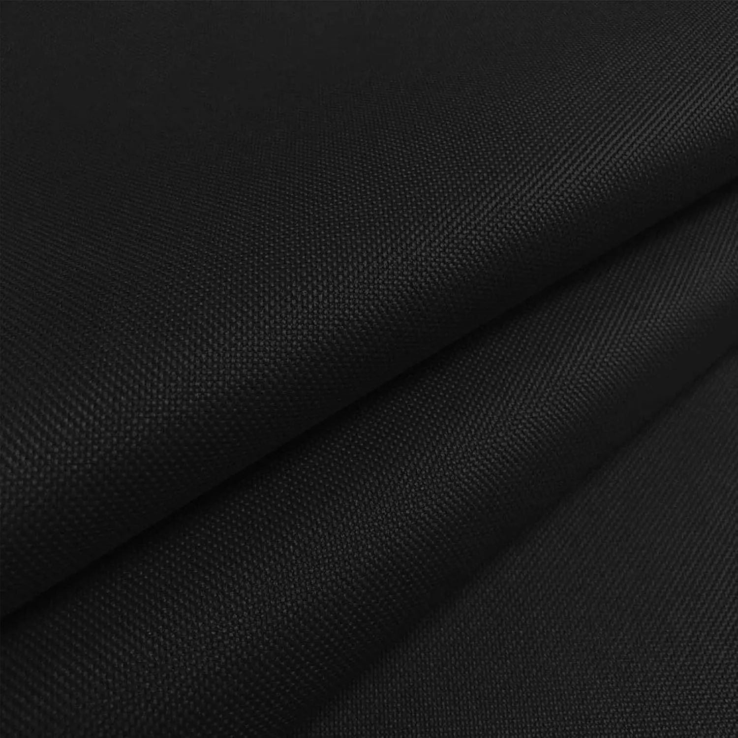 600D Waterproof Canvas Outdoor Upholstery Fabric 58"W - 1 Yard Black, Polyester Material, Water-Resistant Ripstop Nylon DIY Sewing Cloth for Patio Chair TentGift