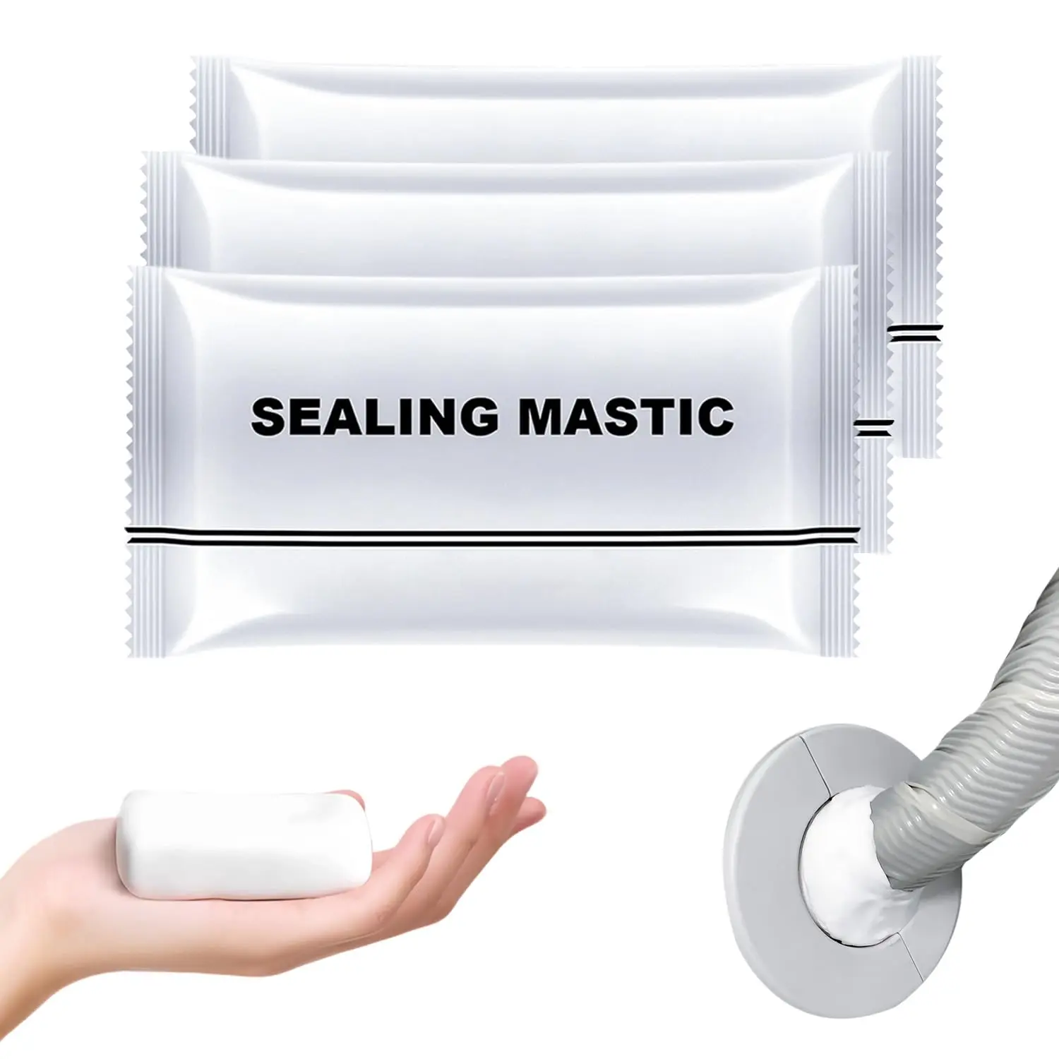 10PC Waterproof Sealant Mastic - 2025 Upgrade Repair Clay, Cement Crack Filler, Quick Mending Mud for Paste Application on Metal, Wood, Drain Connections, Wall Holes