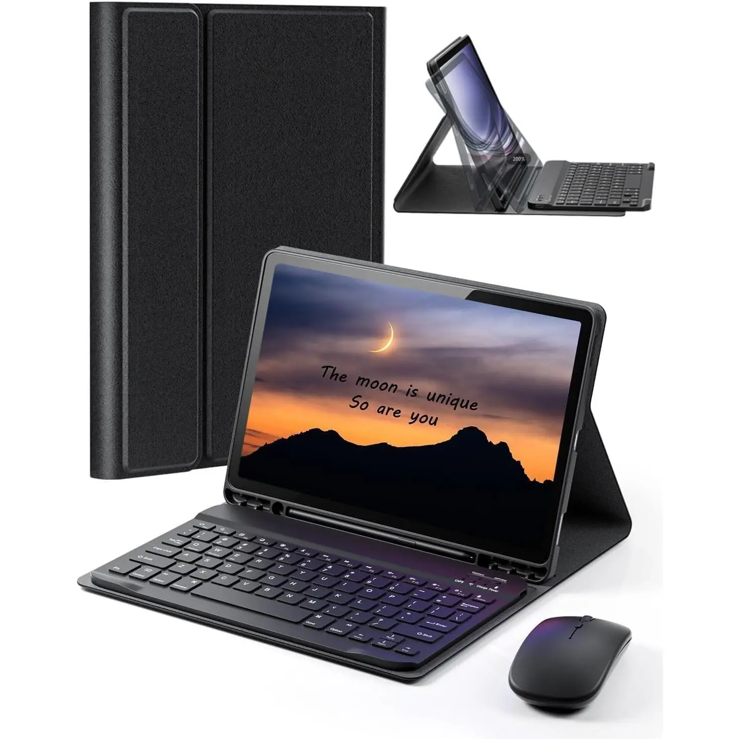 Case Keyboard for  Fire  10 & 10 Plus 10.1 inch (11/13th Gen) -  and Magnetically Keyboard, Slim Case with Pen Holder, Auto Sleep/Wake - Black