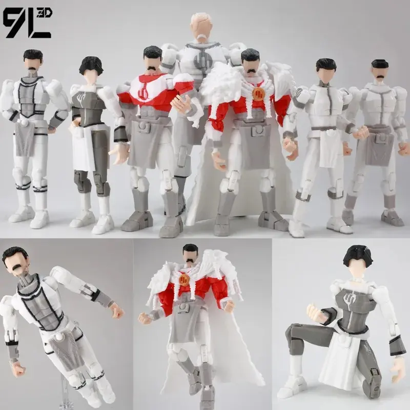 9L 3D Printed Indomitable Hero Tech Jacket Lucky13 Multi-Jointed Plastic Hero Figure Collectible Model Toy, T13 Dummy13 Birthday Gift for Collectibles Enthusiasts
