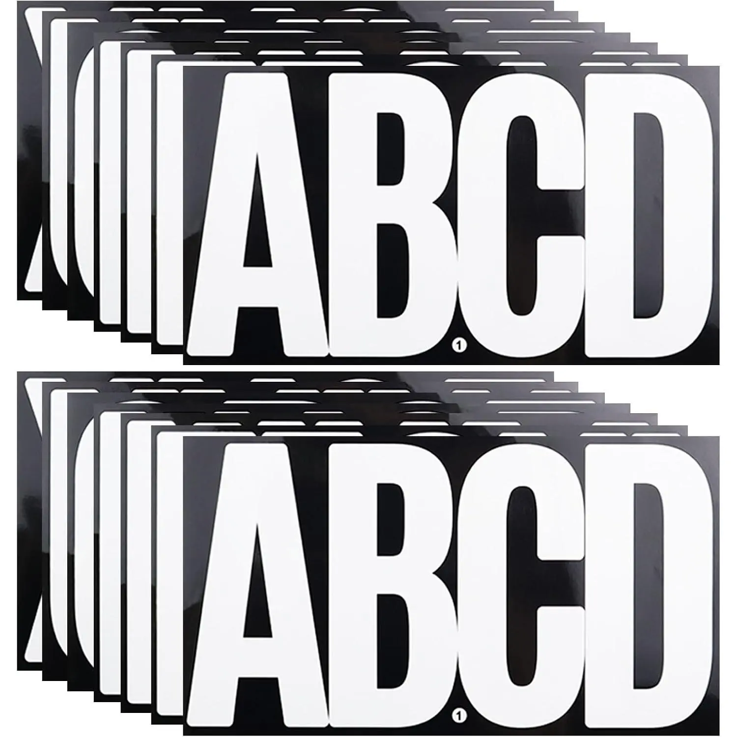 6 Inch Large White Letters Stickers, 76 count Self Adhesive Alphabet Sticker for Mailbox,Door, and Outdoor, &Weatherproof Sticky Vinyl Letter Symbol Stickers,14 Sheets