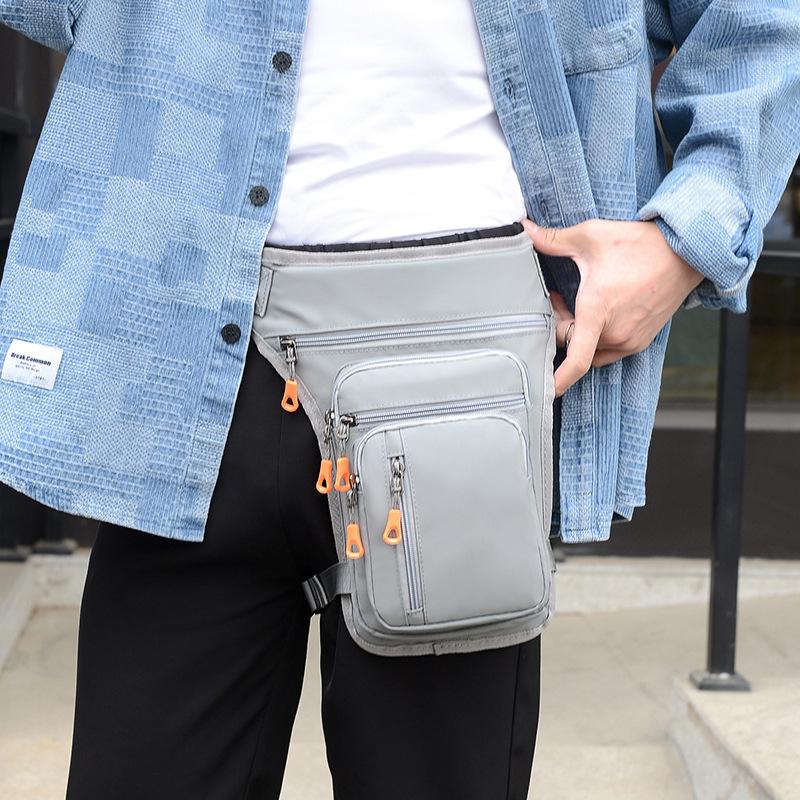 Multifunctional waist bag, men's new simple niche chest bag, fashionable and unique trendy leg bag