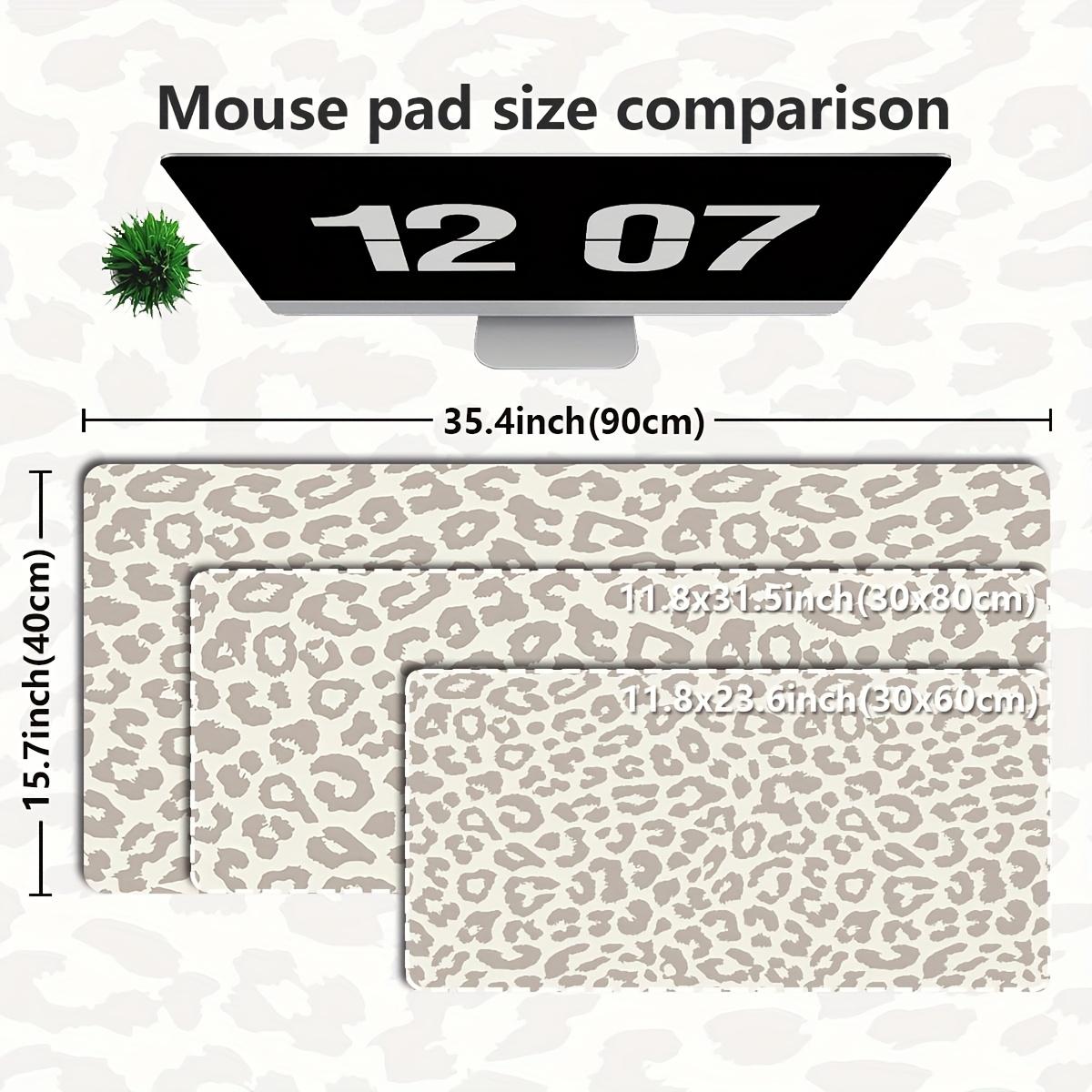 XL/XXL Computer Keyboard And Mouse Pad, Beige And Brown Leopard Print ...